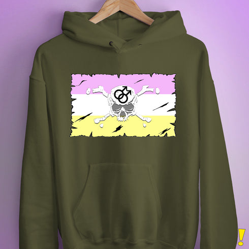 Twink Pride Pirate Flag Hoodie - Army